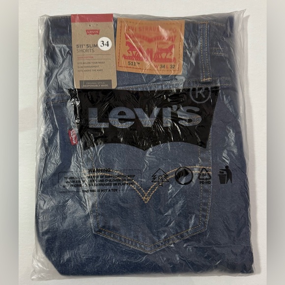Levi's Men's 511 Slim Fit Athletic Taper Jeans Size 34x32 - Dark Wash - Picture 5 of 8